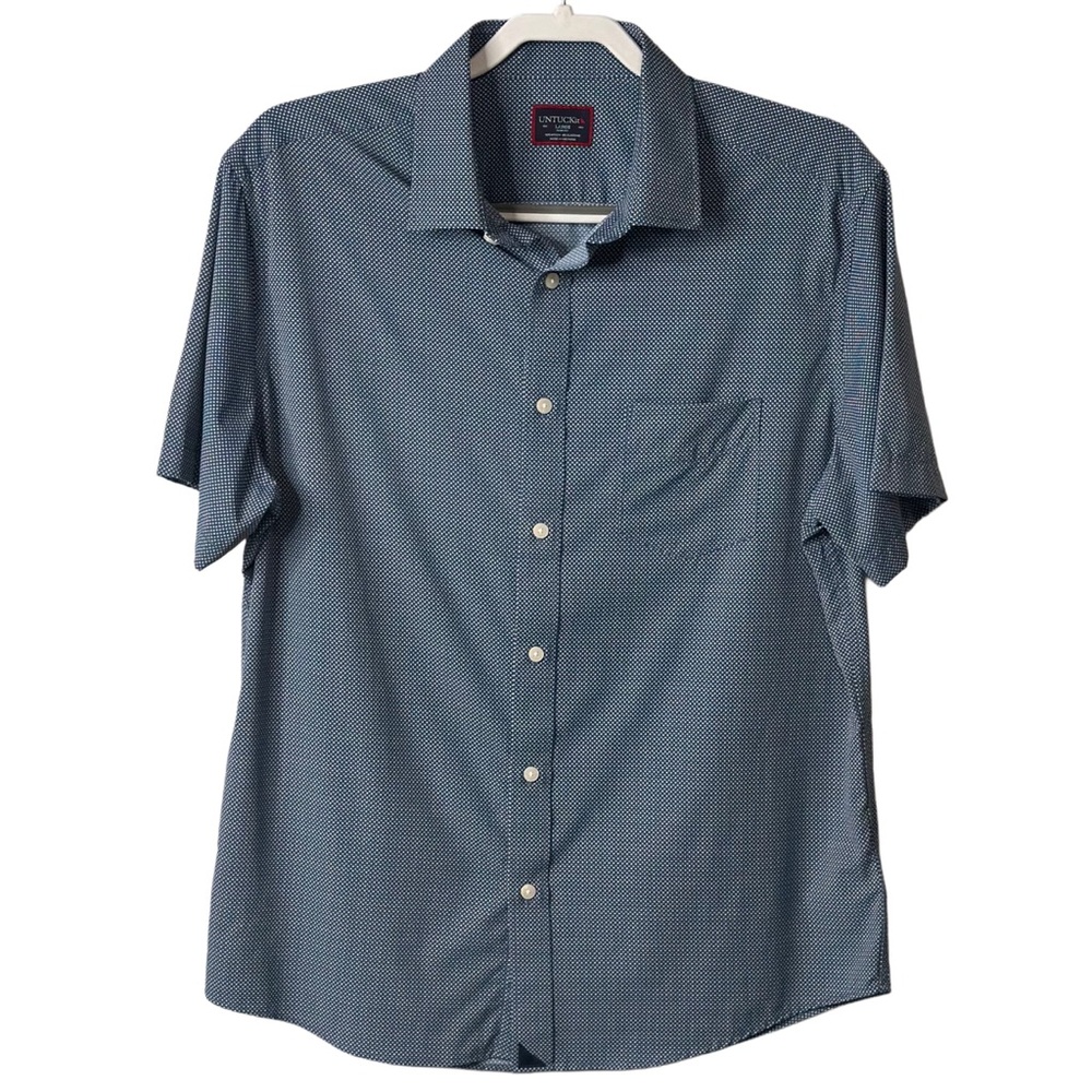 UNTUCKit Men’s Slim Fit Benham‎ Blue Shirt Sz L